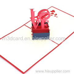 Love 3-love card-3d card-handmade card-valentine card-pop up card-birthday card-laser cut-paper cutting