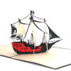 Pirate Ship-3d card-pop up card-handmade card-birthday card-greeting card-laser cut-paper cutting