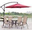 Durable 3M Metal Iron 10 FT Patio Umbrella Garden Banana Parasol With Marble Base