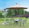 Aluminum 150cm Double Patio Umbrella Outside Backyard Automatic Remote Control Parasol