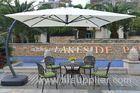 Wind Resistant Custom Luxury Square Patio Umbrella White Garden Parasol 350cm X 350cm