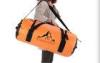 60L Orange Extra Large Sports Duffel Bag Waterproof Barrel Bag Holdall Shoulder 600D