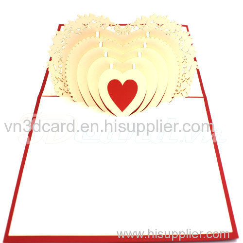 Heart 1-love card-3d card-pop up card-birthday card-valentine card-greeting card-laser cut-paper cutting