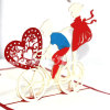 Love Bike-3d card-pop up card-handmade card-birthday card-greeting card-laser cut-paper cutting