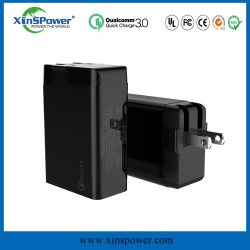 shenzhen xinspower 5V 2.4A Qualcomm HOT SALE functional 3 Ports US plug Charger