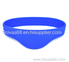 Double Groove Half Round RFID Silicone Wristband