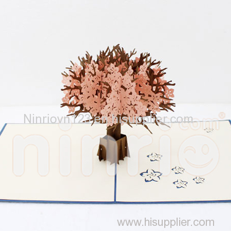 Cherry blossom 3d pop-up card