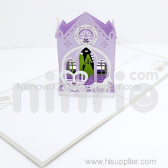 Wedding in church 3d pop-up card