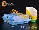 Disposable Printing Foldable Custom Food Boxes For Fast Food / Burger Packaging Box