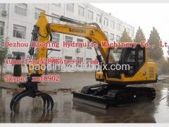 BAODING small excavator with grab timber grab BD90 timber grab