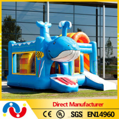 Customized jumper kids inflatable bouncy castle with slide for sale