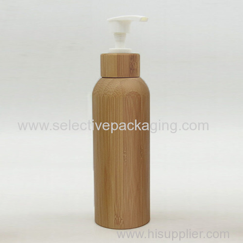 150ml bamboo plastic body lotion bottle