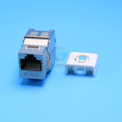 Hot rj45 cat6a toolless type FTP keystone jack