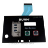 black keypad membrane switch with small window