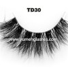 Real Mink Lashes Wholesale Clear Band Mink Fur Lashes TD30