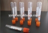 Orange cap vacuum blood taking tubes for blood testing 13*75mm glass