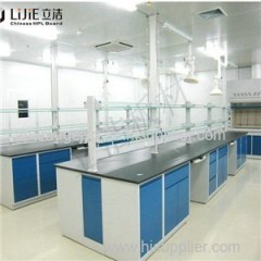 Antibacterial Light Gray And Black Physics Laboratory Countertops