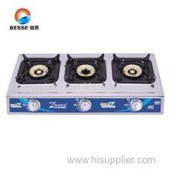 Best Quality Stainless Steel Panel Big Three Burners Desktop Gas Stove