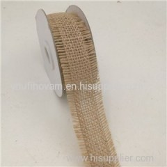 Jute Burlap Ribbons With Perfect Fringed Edge 4''*10Y