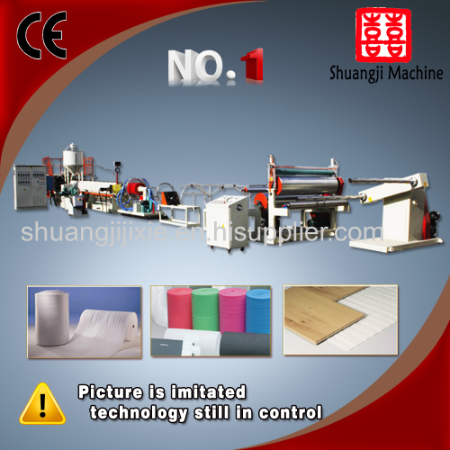 PE foam cushion extruder