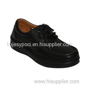 Business Hand-made Cowhide Casual Breathable Elevator Shoess Casual Shoes