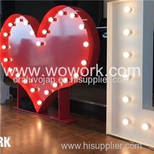 Wedding Prop Initial Letter Backdrop Background Backlit Lights