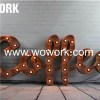 Bar Cafe Decorative Metal Channel Marquee Bulb Logo Letter Lights