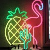 Neon Light Of Flamingo Pineapple Coucan Cactus Rainbow