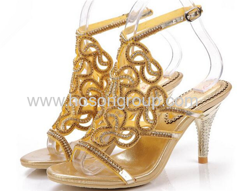 Stiletto heel single sole women dress sandals