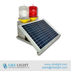 Medium-intensity Dual Solar powered Obstruction Light