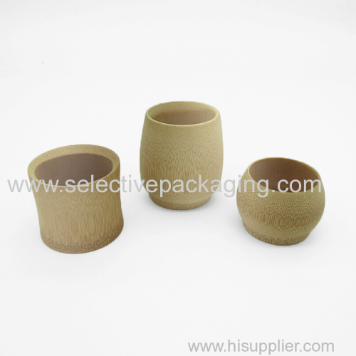 ECO-friend small natural bamboo cup cosmetic cream sample packaging