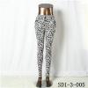 Women Fashion Sexy Woven Chrysanthemum Printing High-waist Slimming Leggings