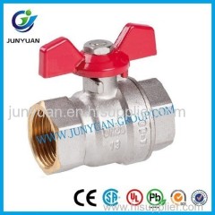 brass ball valve with butterfly handle