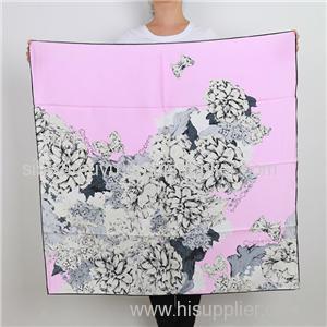 Digital Print High Quality Silk Scarf Custom Made Square Scarf