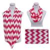 Custom Printing Poly Jersey Cotton Chevron Infinity Scarf