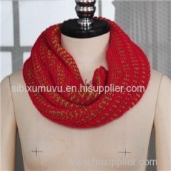 Custom Design Knitted Faux Cashmere Wool Acrylic Infinity Scarf