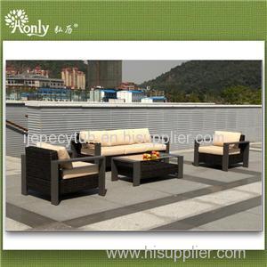 Latest Design Aluminum Rattan KD Sofa Set