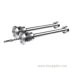 Screw and barrel for extruder machine
