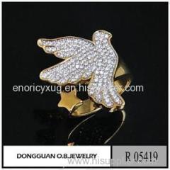 Gold Brass Animal Sex Women's Ring /Gold Bird Ring/Pigeon Ring Silver Jewlery