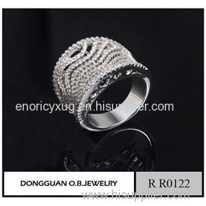 Imitation White Gold Ring Men Jewelry Finger Ring Diamond Ring For Men