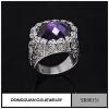 New Products Stainless Steel Ring /925 Silver Ring With Purple Stone Wholesale