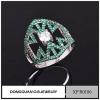 Wholesale Silver Turkish Silver Jewelry Green Spinel Stone Jewelry Supply