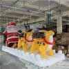 Customized Inflatable Santa With Sleigh And Reindeer For Outdoor Christmas Decoration With Led Ligh