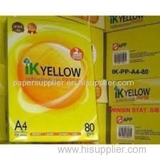 Ik Yellow A4 Copy Paper 80gsm 75gsm 70gsm