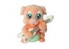 Orange Little Dog Toy Stuffed Animals Harmless PVC With Musical Instrument