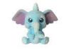 Fashionable Mini Elephant Stuffed Animal Toys Blue Long Nose For Baby Playing