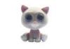 Light Gray Capsule Stuffed Kitty Cat Toy Injection For Vending Machine
