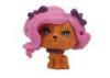 Pink Fluffy Hair Unique Plastic Dog Toys Orange Big Head For Home Decoration