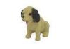 Soft PVC Mini Plastic Dog Figurines Lovely Yellow Puppy Style With Black Ears