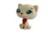 Pretty Cartoon PVC Small Plastic Cat Figurines Apricot Color For Chocolate Egg